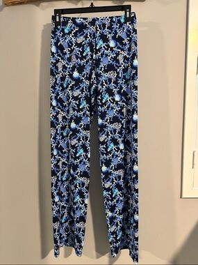 Navy Blue Sea-Life Print Pants